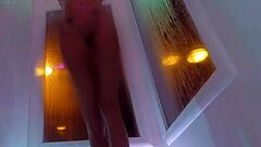 Kendra Cole's skinny body glistens in sexy shower tease