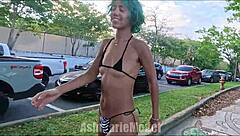 Check my hairy armpits while small tits and ass bounce wildly