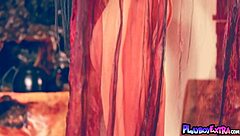 Wu Muxi teases with her hidden hairy chinese pussy in passionate striptease reveal