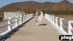 Blonde olivia preston flaunts petite tits ass and pussy outdoors