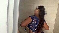 Skinny shower tease explodes into lesbian double orgasm bliss