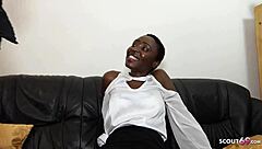 skinny black german student fucked hard by landlord