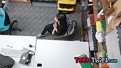 i sneak a deep office blowjob after getting caught stealing