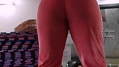BbW Ebony Squats Massive Gym Ass?