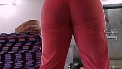BbW Ebony Squats Massive Gym Ass?