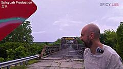 i thrill as busty self gets fucked on abandoned bridge publicly