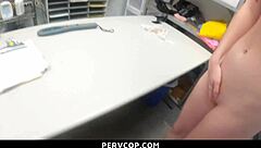 Repeat Thief Caught And Hard Punished In Pervcop Backroom