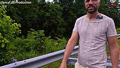 i thrill as busty self gets fucked on abandoned bridge publicly