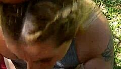 Morning Blonde Goddess Slurps and Swallows Massive BBC Breakfast