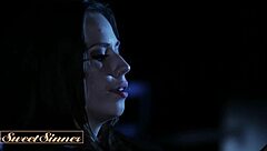 oh god, that pretty brunette's shaved pussy is dripping after our hot couch fuck, cum all over it!