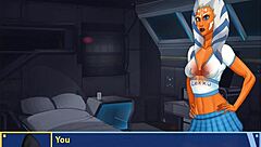 orange trainer 5 gropes those bouncy boobs intensely