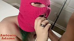 Thief Caught Choking on Big Black Cock Full Interracial Fuck Vid!