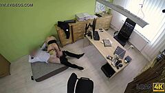 Loan4k delivery girl handles your thick cock pov office