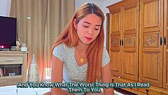 petite redhead teases with cowgirl riding missionary small tits homemade moans