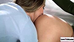 babe licks girlfriend's shaved cunt during phone sex