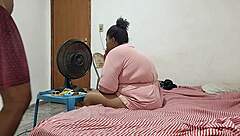 madrasta's huge pussy squirts wild on my thick cock!