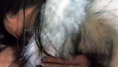 milfycalla's fetish blowjobs and rough sex in sexy fur coats compilation