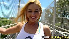 Busty Amateur Flashes Huge Tits In Public