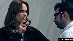 busty milf doctor fists patient toward creampie impregnation