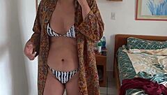 wife flashes erotic lingerie bikini teasing friends real cuckold exposure