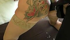 tattooed amateur girl gets fucked intensely on webcam