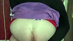 bisexual sissy crossdresser loves pussy while vibrating dildo fucks his ass