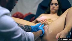 busty milf doctor fists patient toward creampie impregnation