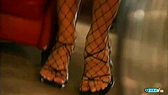 Hot Blonde Model Fucks In Fishnets After Heels Photoshoot!