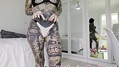 Wifey milf tries pink chain micro bikini haul