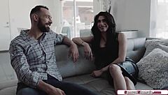 Ariel Demure's small tits tgirl bareback pounding