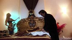 King chooses between two maids' wet vaginas post-dinner