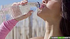 hey stud, suck your big cock like this brunette?