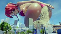 Tall Giantess Grows Huge and Dominates Everything