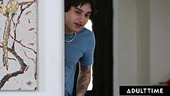 pawg milf london river catches perv jerking to her ass on exercise bike