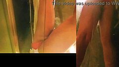 Trans Amateurs Play with Dildos in Steamy Shower Bathing Session