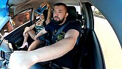 hey driver, this panty-less passenger's pussy made you lose control!