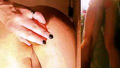 Trans Amateurs Play with Dildos in Steamy Shower Bathing Session