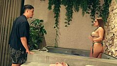 jacuzzi tech pounds bikini slut hard