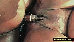traveler pounds horny ebony tour guide hard in african bush outdoors