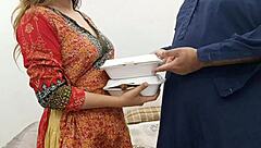desi housewife seduces food delivery boy into steamy kitchen sex 😘