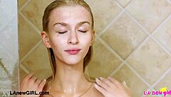 cute blonde teen 18+ shower time looks so steamy 💦🛁