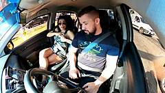 hey driver, this panty-less passenger's pussy made you lose control!