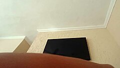 Horny curvy Latina sneaks in to shake submissive ass