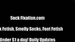 feel my mistresses soft knee high socks on your slave face