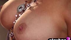 big titted black milf model seduces blonde passion pose