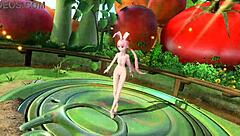 i'm in this megurine luka nude mod, full bunny costume showin off my big tits an ass