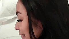 kaity's first anal adventure teases with wet brunette curves