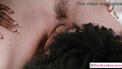 Busty ebony Nicole Kitt's cunt fingered licked by Olive Glass
