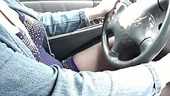 sexy milf frina pulls over fingers her soaking pussy to orgasm