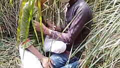 Desi teen forest boob press turns to rough fuck